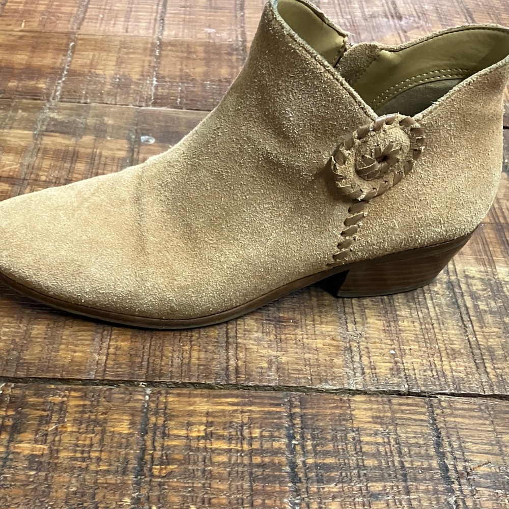 Jack Rogers Beige Suede Ankle Booties - Picture 4 of 7
